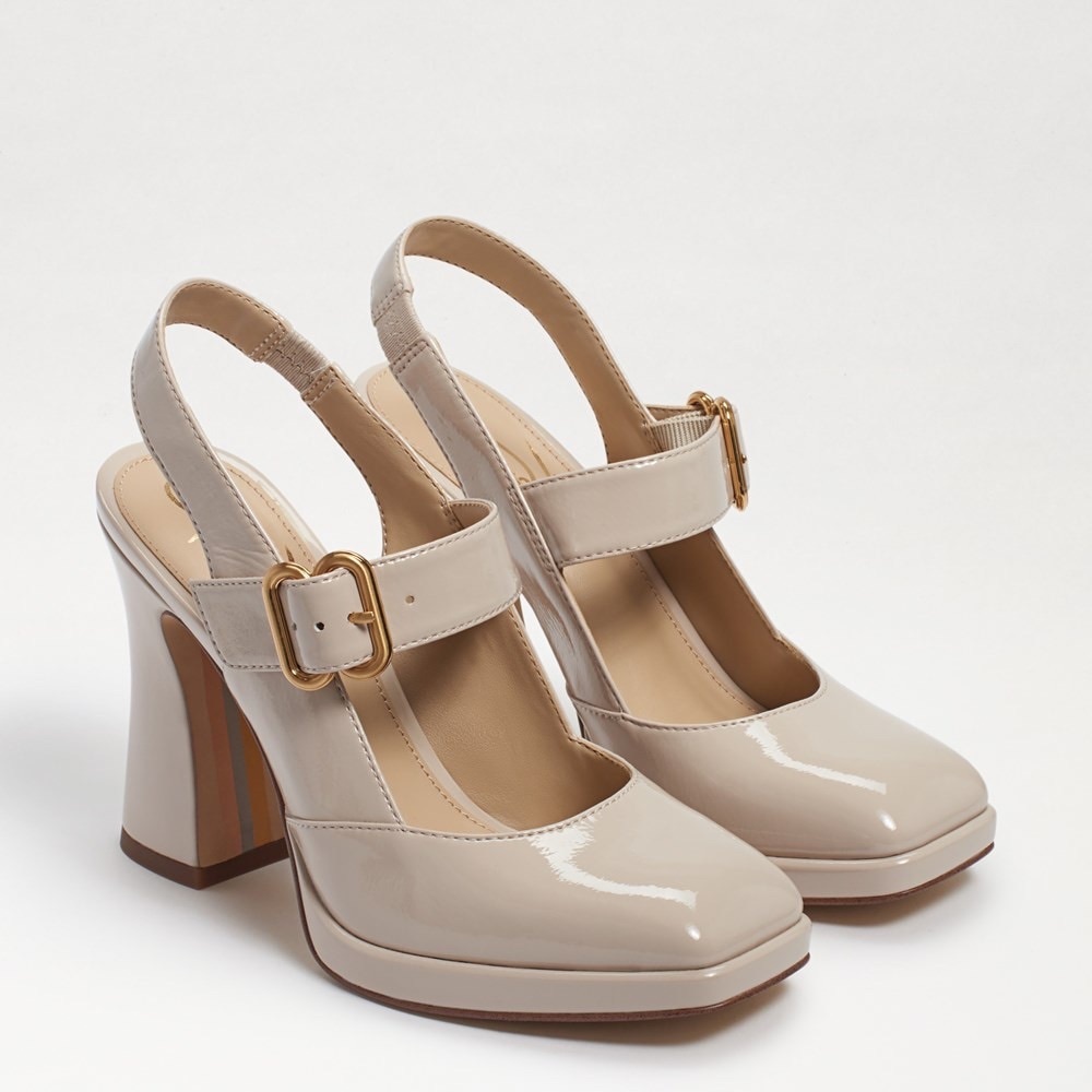 Sam Edelman Jildie Heels Linen Patent Size 5